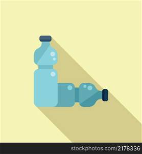 Clean water bottle icon flat vector. Environment disaster. Eco planet. Clean water bottle icon flat vector. Environment disaster