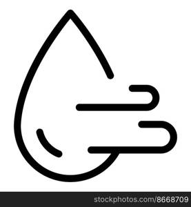 Clean water drop icon outline vector. Air filter. Wind protection. Clean water drop icon outline vector. Air filter