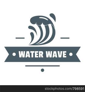 Clean wave water logo. Simple illustration of clean wave water vector logo for web. Clean wave water logo, simple gray style