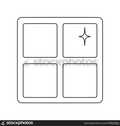 Clean window icon in vector line drawing