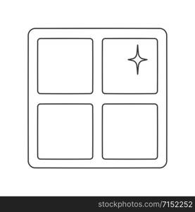 Clean window icon in vector line drawing