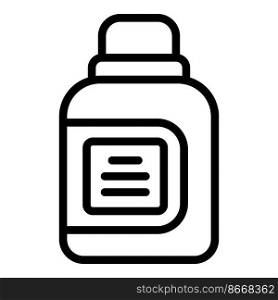 Cleaner bottle icon outline vector. Wash product. Clean powder. Cleaner bottle icon outline vector. Wash product