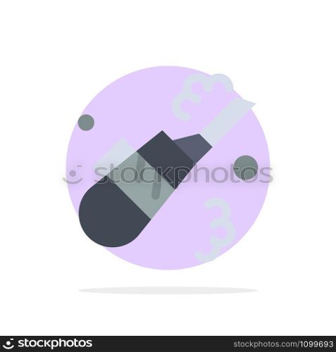 Cleaner, Cleaning, Vacuum, Pipe Abstract Circle Background Flat color Icon