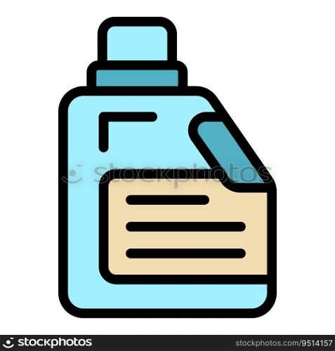 Cleaner cloth icon outline vector. Powder detergent. Wash product color flat. Cleaner cloth icon vector flat
