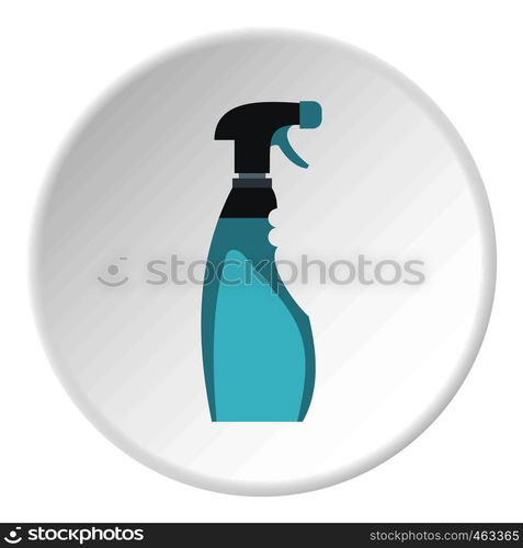 Cleaner for windows icon in flat circle isolated vector illustration for web. Cleaner for windows icon circle