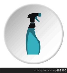 Cleaner for windows icon in flat circle isolated vector illustration for web. Cleaner for windows icon circle