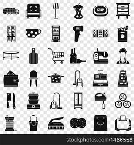 Cleaner icons set. Simple style of 36 cleaner vector icons for web for any design. Cleaner icons set, simple style