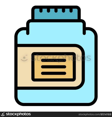 Cleaner jar icon outline vector. Wash product. Can powder color flat. Cleaner jar icon vector flat
