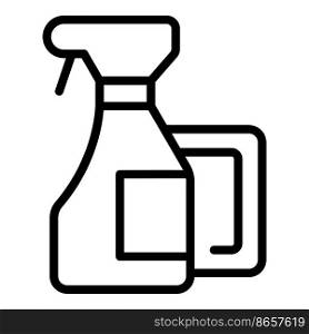 Cleaner spray icon outline vector. House service. Work office. Cleaner spray icon outline vector. House service