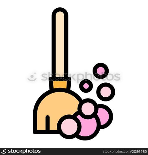 Cleaning allergy icon. Outline cleaning allergy vector icon color flat isolated. Cleaning allergy icon color outline vector