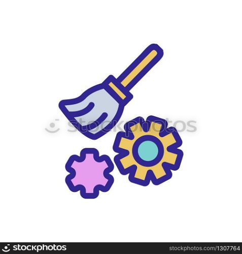 cleaning applications icon vector. cleaning applications sign. color isolated symbol illustration. cleaning applications icon vector outline illustration