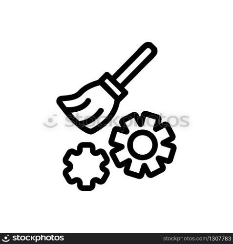 cleaning applications icon vector. cleaning applications sign. isolated contour symbol illustration. cleaning applications icon vector outline illustration