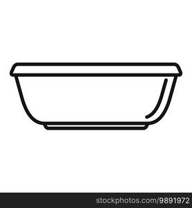 Cleaning basin icon. Outline cleaning basin vector icon for web design isolated on white background. Cleaning basin icon, outline style