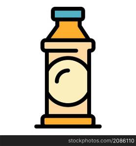 Cleaning bottle icon. Outline cleaning bottle vector icon color flat isolated. Cleaning bottle icon color outline vector