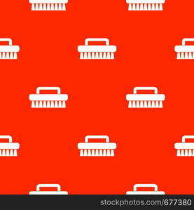 Cleaning brush pattern repeat seamless in orange color for any design. Vector geometric illustration. Cleaning brush pattern seamless