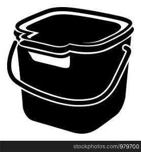 Cleaning bucket icon. Simple illustration of cleaning bucket vector icon for web. Cleaning bucket icon, simple style