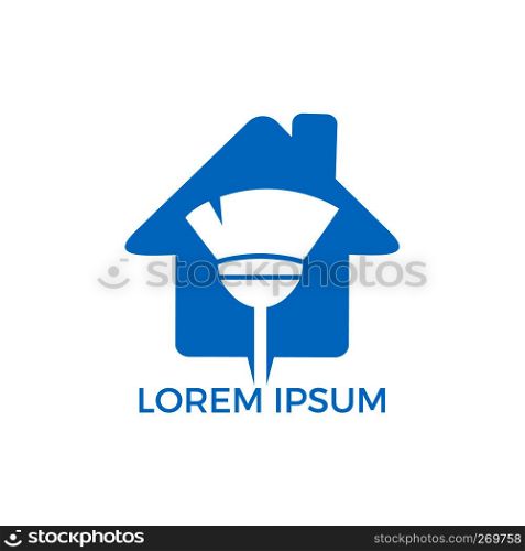 Cleaning company logo design. Cleaning house logo design.