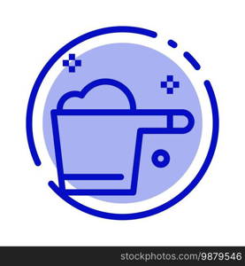 Cleaning, Detergent, Gauge, Housekeeping Blue Dotted Line Line Icon