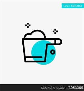 Cleaning, Detergent, Gauge, Housekeeping turquoise highlight circle point Vector icon
