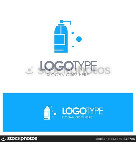 Cleaning, Detergent, Product Blue Solid Logo with place for tagline