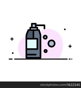 Cleaning, Detergent, Product  Business Flat Line Filled Icon Vector Banner Template