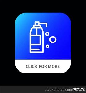 Cleaning, Detergent, Product Mobile App Button. Android and IOS Line Version