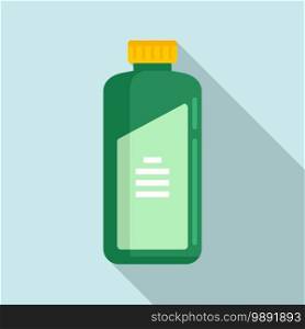 Cleaning equipment bottle icon. Flat illustration of cleaning equipment bottle vector icon for web design. Cleaning equipment bottle icon, flat style