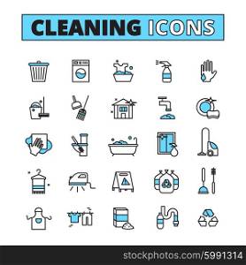 Cleaning Hand Drawn Icon Set. Cleaning hand drawn icon set of household appliances cleaners and detergents isolated vector illustration