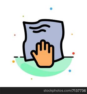 Cleaning, Hand, Housework, Rub, Scrub Abstract Flat Color Icon Template