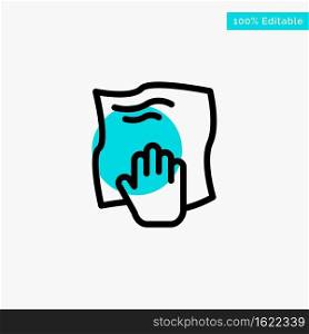 Cleaning, Hand, Housework, Rub, Scrub turquoise highlight circle point Vector icon