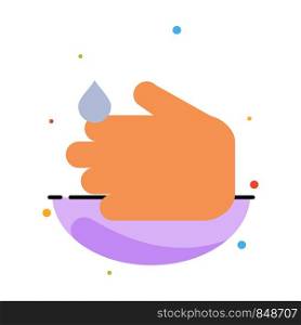 Cleaning, Hand, Soap, Wash Abstract Flat Color Icon Template