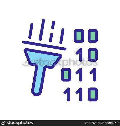 cleaning harmful code icon vector. cleaning harmful code sign. color isolated symbol illustration. cleaning harmful code icon vector outline illustration