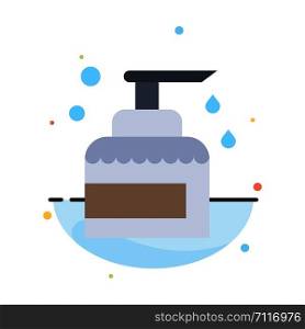 Cleaning, House, Keeping, Product, Spray Abstract Flat Color Icon Template