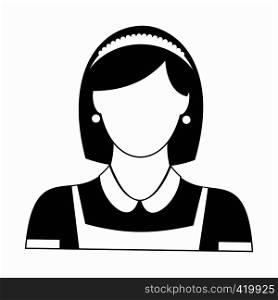 Cleaning household service maid black simple icon. Cleaning household service maid