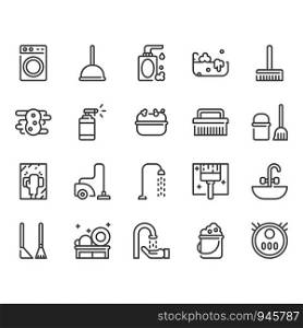 Cleaning icon set.Vector illustration