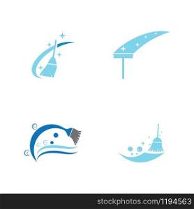 Cleaning icon Vector Illustration design Logo template