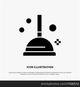 Cleaning, Improvement, Plunger solid Glyph Icon vector