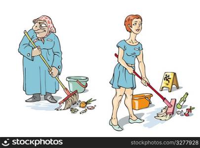 Cleaning ladies
