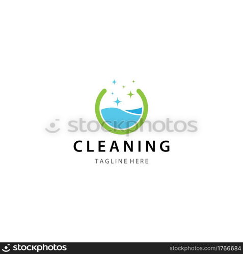 Cleaning logo template vector icon design