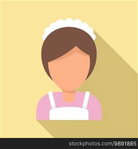 Cleaning maid woman icon. Flat illustration of cleaning maid woman vector icon for web design. Cleaning maid woman icon, flat style