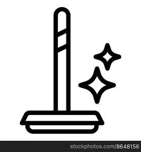 Cleaning mop icon outline vector. Clean broom. Home bucket. Cleaning mop icon outline vector. Clean broom