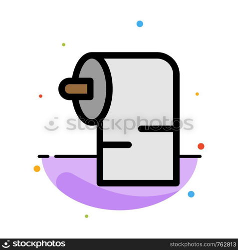 Cleaning, Paper, Tissue Abstract Flat Color Icon Template