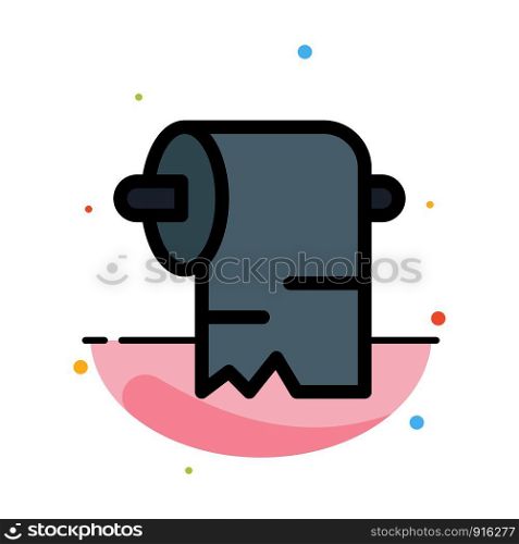 Cleaning, Paper, Tissue Abstract Flat Color Icon Template