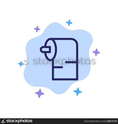 Cleaning, Paper, Tissue Blue Icon on Abstract Cloud Background