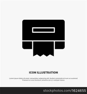 Cleaning, Paper, Tissue solid Glyph Icon vector