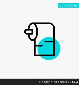 Cleaning, Paper, Tissue turquoise highlight circle point Vector icon