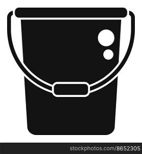 Cleaning pool bucket icon simple vector. Water swim. Sea summer. Cleaning pool bucket icon simple vector