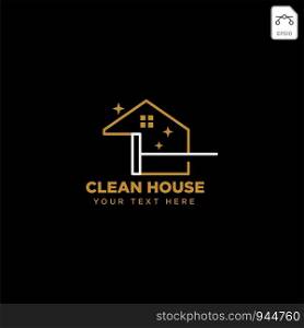 cleaning service house eco logo template vector illustration icon element isolated - vector. cleaning service house eco logo template vector illustration icon element