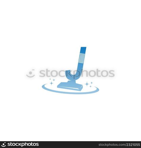 Cleaning service logo illustration with letter J icon template vector