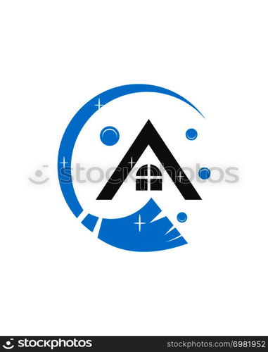 Cleaning service logo template